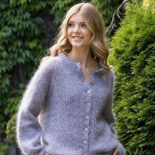 Strikk The Look: Malin-jakke grå