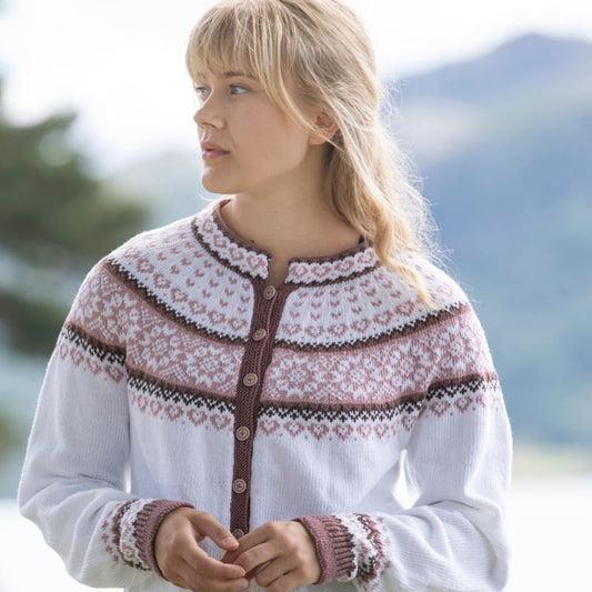 Strikk The Look: Maud-kofte bambino hvit