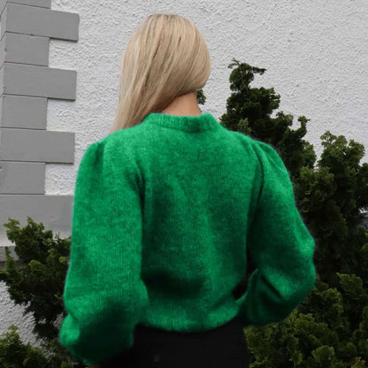 Strikk the Look: Misty-jumper grønn lang erm