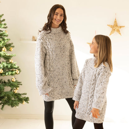 Strikk The Look: Noelle-tunika barn hvit