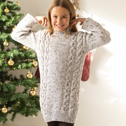 Strikk The Look: Noelle-tunika barn hvit