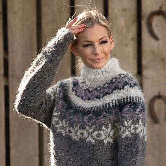 Strikk The Look: Nova-genser grå