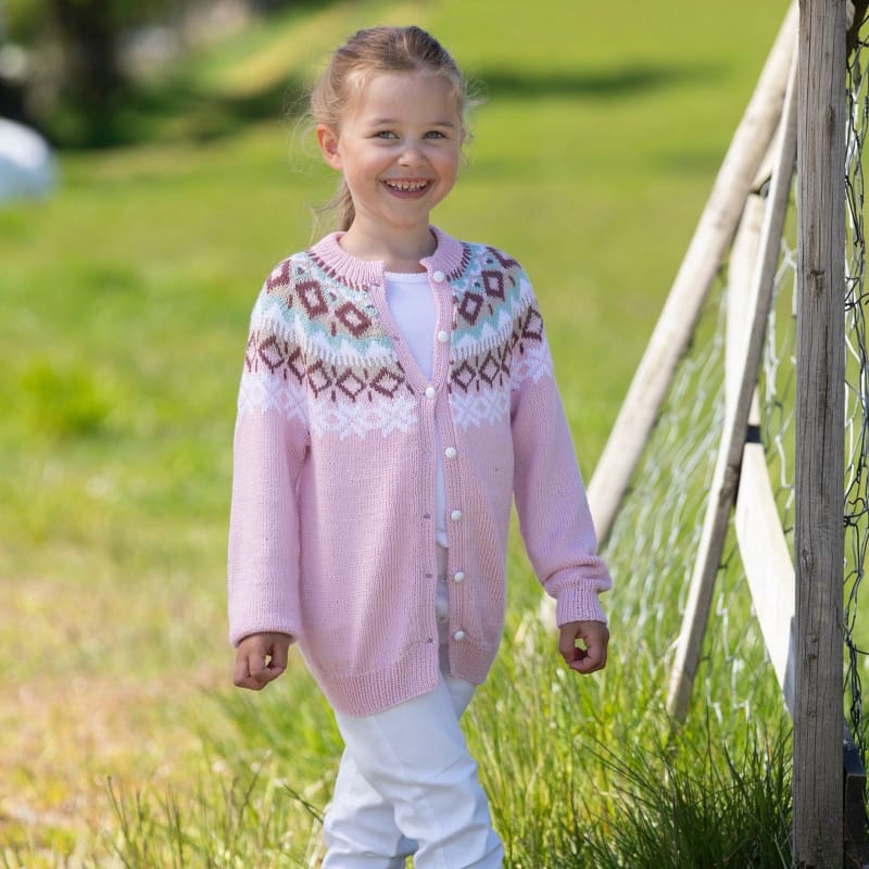 Strikk The Look: Nova-jakke barn rosa