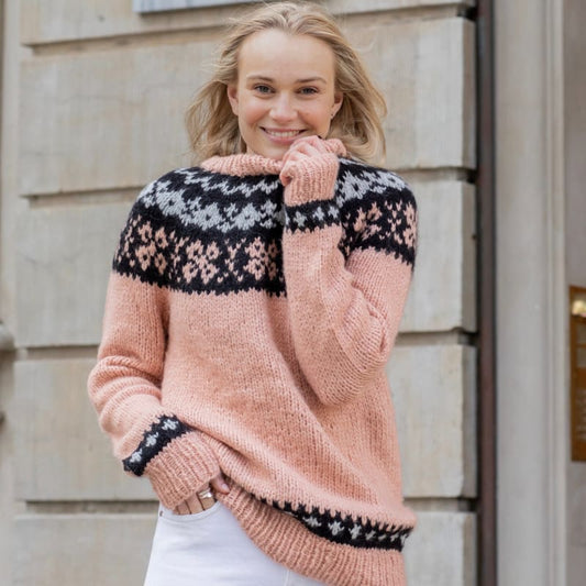 Strikk The Look: Orion-genser pudderrosa