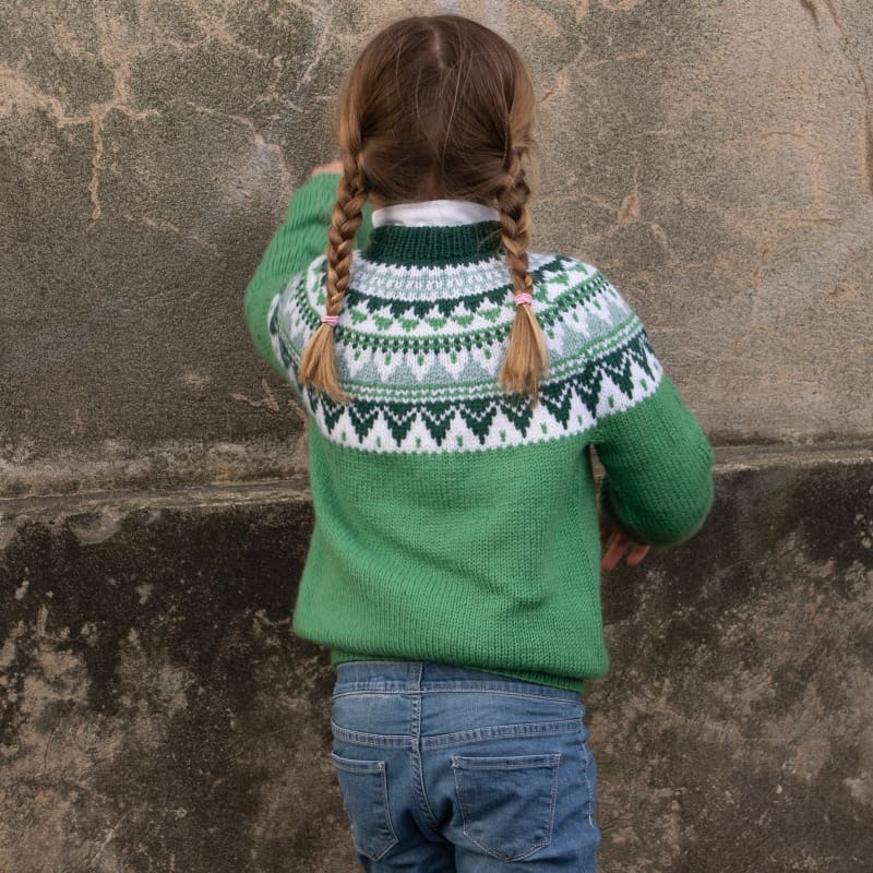 Strikk The Look: Pibbar-genser barn grønn