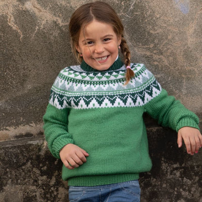Strikk The Look: Pibbar-genser barn grønn