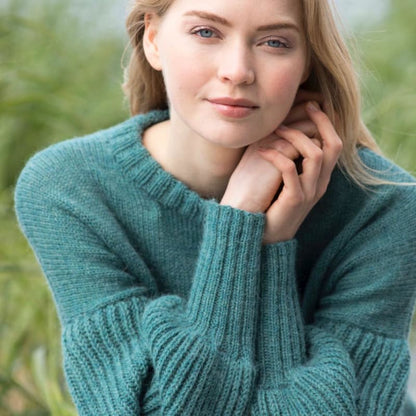 Strikk The Look: Puff-genser lys grønn