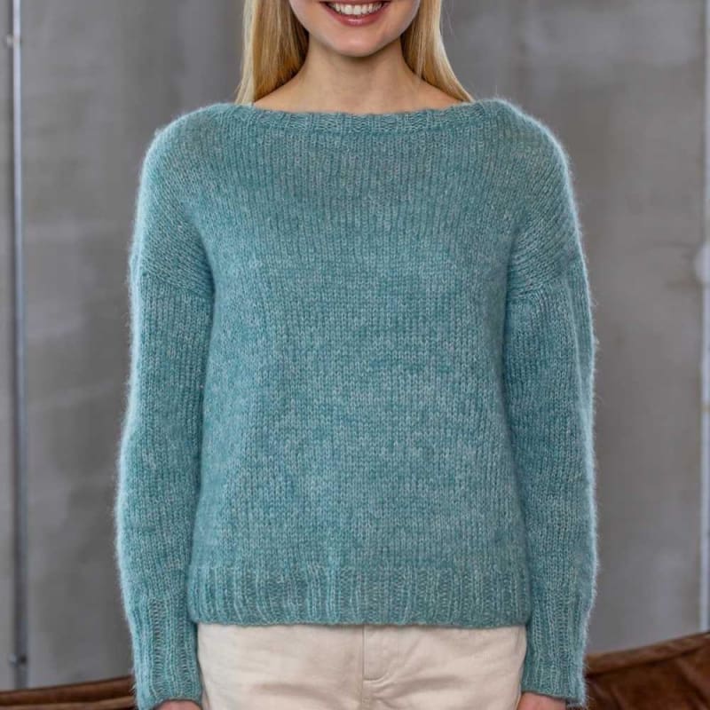 Strikk The Look: Puls-genser blågrønn