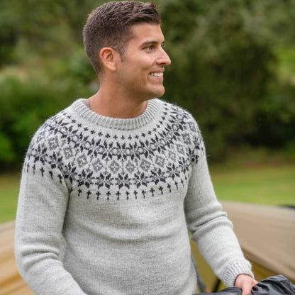 Strikk The Look: Rein-genser pure merino grå