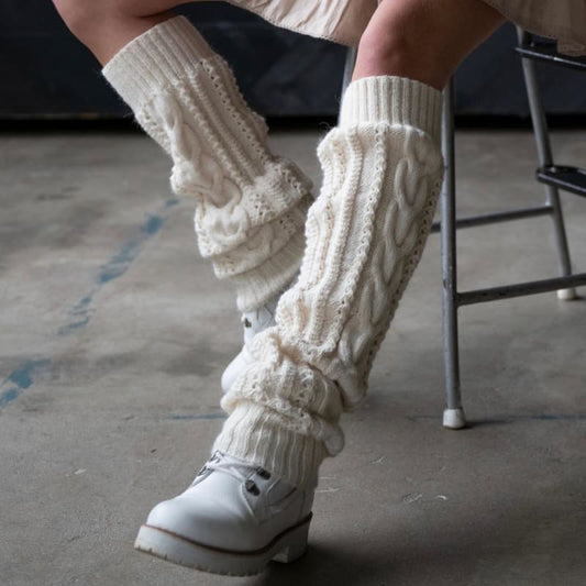 Strikk The Look: Renée-leggvarmere lang natur