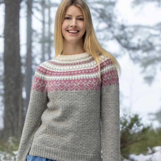 Strikk The Look: Ronje-genser grå