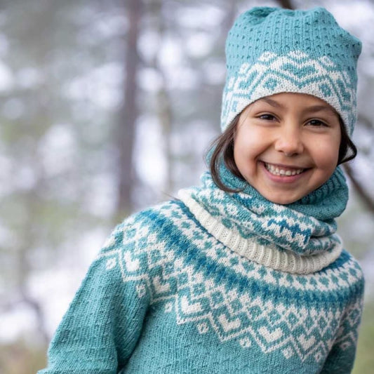 Strikk The Look: Ronje lue og hals barn