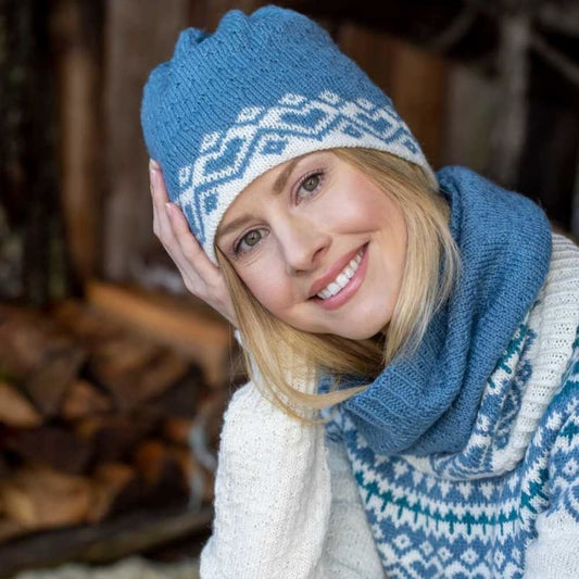 Strikk The Look: Ronje lue og hals denim