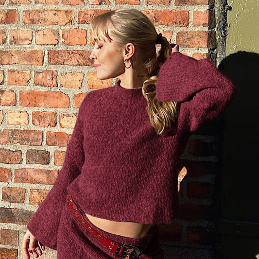 Strikk The Look: Rubina-genser bordeaux