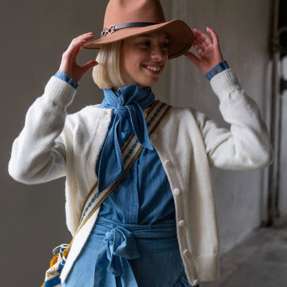 Strikk The Look: Salome-cardigan hvit