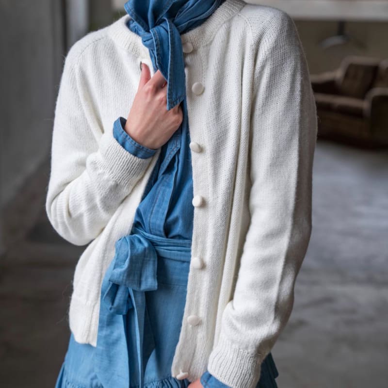 Strikk The Look: Salome-cardigan hvit