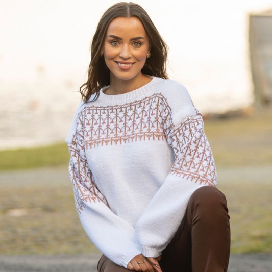 Strikk The Look: Sar-genser hvit
