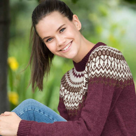 Strikk The Look: Silje-genser vinrød