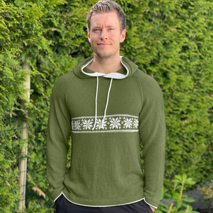 Strikk The Look: Sindre-genser med hette grønn