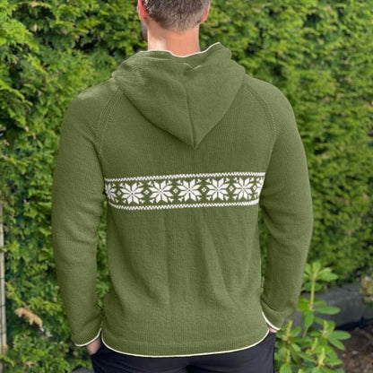 Strikk The Look: Sindre-genser med hette grønn
