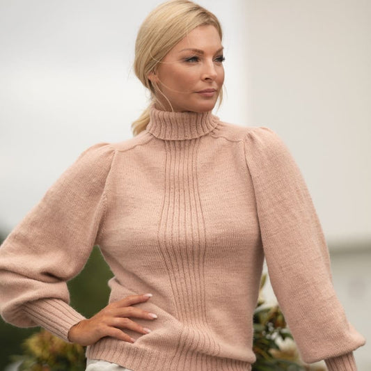 Strikk The Look: Snupp-genser pudderrosa