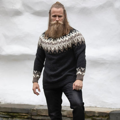 Strikk The Look: Solid-genser koks-brun