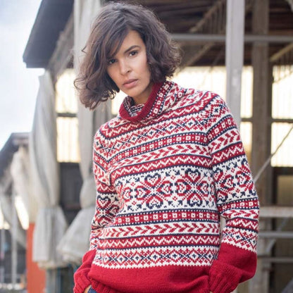 Strikk The Look: Solveig-genser rubinrød