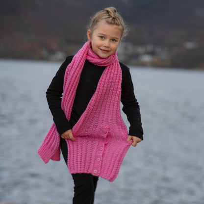 Strikk The Look: Sørland skjerf rosa