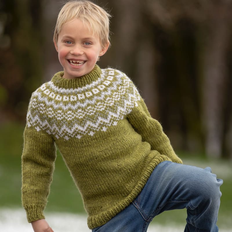 Strikk The Look: Stølen-genser Barn grønn
