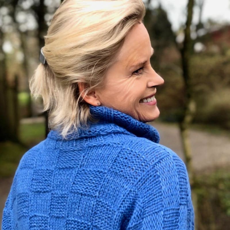 Strikk The Look: Strå-genser blå