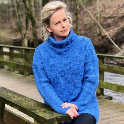 Strikk The Look: Strå-genser blå