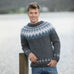 Strikk The Look: Takk-genser grå Herre – Strikkemani.no