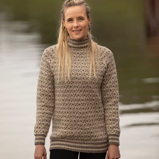 Strikk The Look: Trud-islender perlegrå/grå