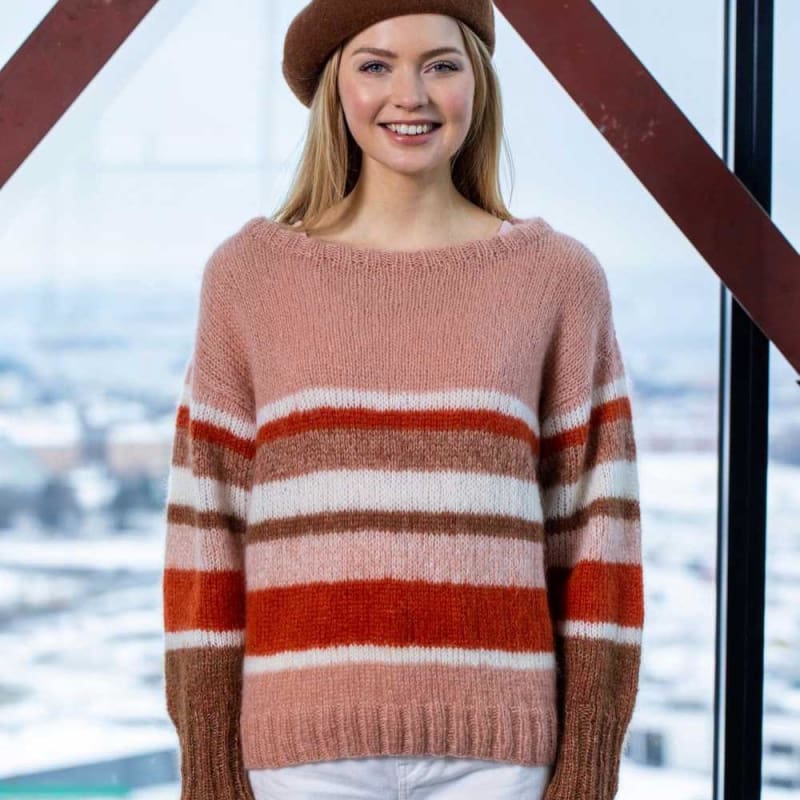 Strikk The Look: Puls-genser beige rose