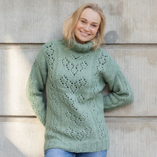 Strikk The Look: Vega-genser jadegrønn