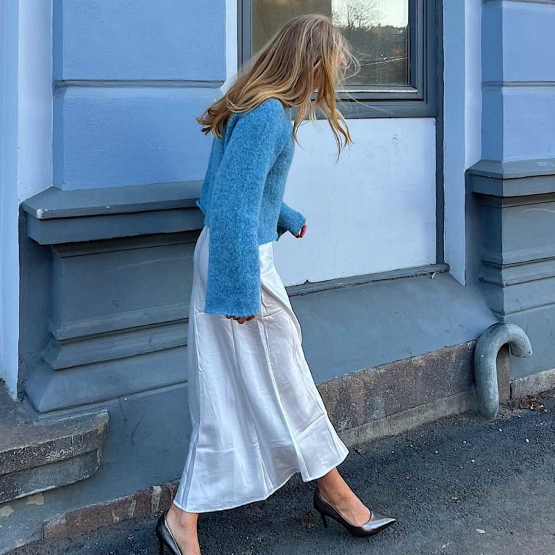 Strikk The Look: Rubina-genser lys denim